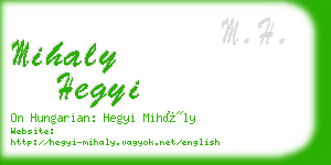 mihaly hegyi business card